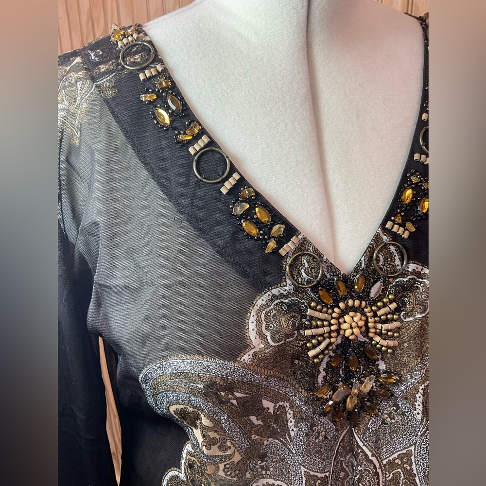 Chico's Embellished Blouse - Picture 2 of 5